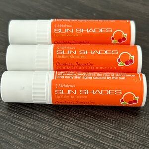 Melaleuca Sun Shades Lip Balm Trio Cranberry Tangerine